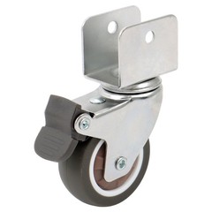 4PCS Heavy Duty U Bracket Shaped 2″ Caster Wheels (2 with brake & 2 without)