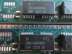 Two TEXAS INST. TM124GU8A 8 BIT RAM MODULES – Mac Classic II or Performa 200