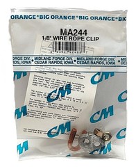Columbus McKinnon M244 MA244 1/8 in Galvanized Steel Wire Rope Clip
