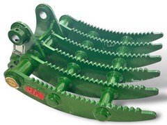 JMA 24in Mini Excavator Root Rake 4.5-6.5 Ton 45mm Pin-On Land Clearing Grapple