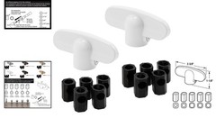 Diecast Zinc T-Handle Window Operator – 1-1/8″ x 2-3/8″, Easy Install, 2 Pack