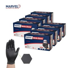 Marvel 9 Mil Pure Diamond Nitrile Gloves Heavy Duty Powder Free- Black XL⭐