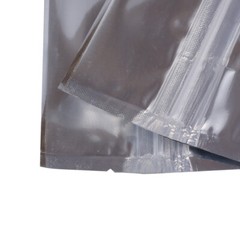 Clear/Silver/Silver Stand Up Zip Seal Mylar Bags w/Side Gusset Variety QTY Sizes