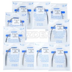 AZDENT Dental Orthodontic Stainless Steel Round Arch Wires Nature Form All Sizes