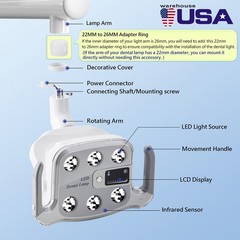 Dental LED Lamp Oral Light For Unit Chair adjustable Induction Sensor Oral Light