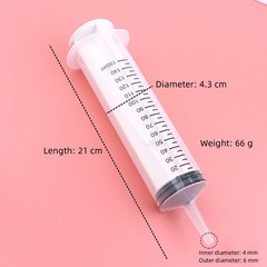 60-350ML Reusable Big Large Plastic Hydroponics Nutrient Measuring Syringe