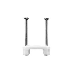 250-Pack 1/2 Inch Plastic Cable Staples for Power and Low-Voltage Cables