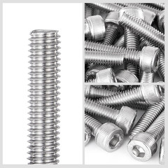 M5-0.8 x 12mm Hex Socket Head Cap Screws Bolts 304 Stainless Steel Metric Machin