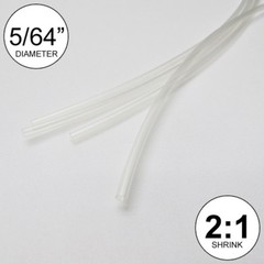 5/64″ ID Clear Heat Shrink Tube 2:1 ratio wrap (6×9″ = 4 ft) inch/feet/to 2mm