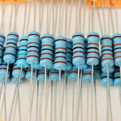 500Pcs 50 Values 1% 1Ω~10MΩ 1W (1 Watt) Metal Film Resistor Assortment Kit Set