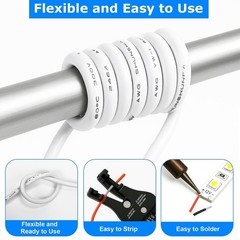 18 Gauge 2 Conductor Electrical Wire – 50FT Flexible PVC Insulated Cable