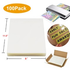 100*Thermal Laminating Pouches 3 Mil Heat Seal A4 Letter 9×11.5″ For Photo/Files