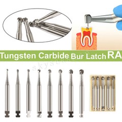 5pcs Dental Round Carbide Bur for Slow Speed Latch Type RA 1# -RA 8#