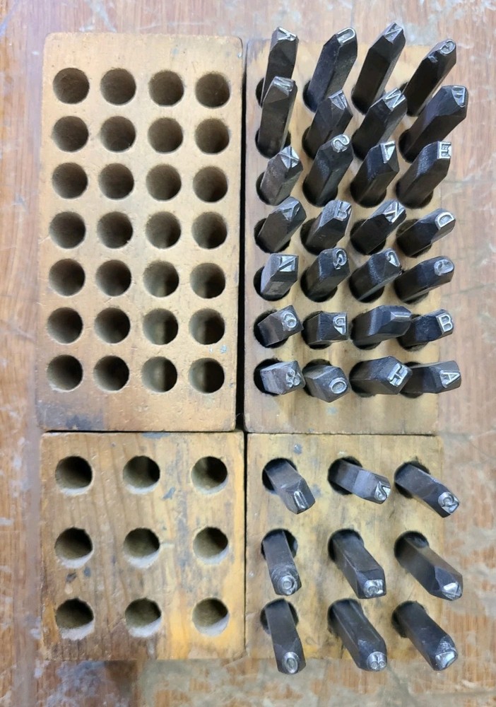 YB Young Brothers 1/8″ Letters Alphabet & Numbers Steel Dies Stamp Punch Set