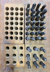 YB Young Brothers 1/8″ Letters Alphabet & Numbers Steel Dies Stamp Punch Set