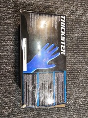 (QTY 150) SAS Safety 6604 Thickster XL Powdered Blue Latex Disposable Gloves
