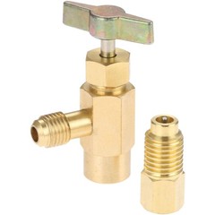 R1234Yf Self-Sealing Can Tap, F-1/4 SAE 1/2 LH Thread Valve Tool with Adapter