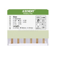 AZDENT Dental Endo Heat Activated Rotary Niti Files Engine Use 25mm /19mm SX-F3