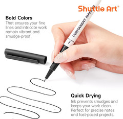Permanent Marker, 30 Pack Ultra Fine Point Black Permanent Marker