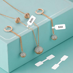 500Pcs Jewelry Price Tags: Rectangular Self-Adhesive Labels for Ring Display