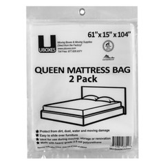 UBMOVE 2 Mil Queen Mattress Bag 61 x 15 x 104″, 2 Pack