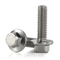 M6-1.0 X 40Mm Flanged Hex Head Bolts Flange Hexagon Screws, Stainless Steel 18-8