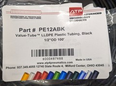 ATP 1/2″ OD 100′ Value-Tube LLDPE Black Plastic Tubing