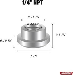 1/4 NPT Female Threaded Stepped Weld on Bung Fitting 2PCSSize: 1 Size: 1/4 NPT