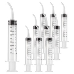 Dental Surgical 12CC Irrigation Syringe Curved Tip with Graduation up to 1000pcs