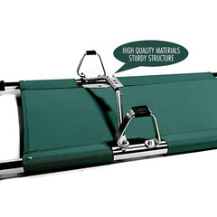 Portable Aluminum Folding Stretcher with Heavy Duty Handles – Green