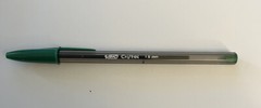 Lot of 10 DARKEST GREEN Bic Cristal Ballpoint Pens 1.6mm,X-tra Bold~Discontinued