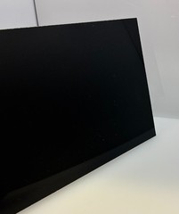 (4 Pack) Black Cast Opaque Acrylic / Plexiglass Sheet 0.118″ x 12″ x 12″