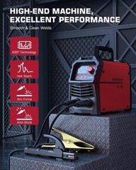 200A ARC Welder 110V/220V LED Portable Stick/Lift TIG/MMA Synergic IGBT Inverter