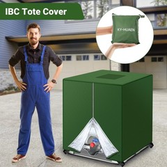 IBC Tank Cover – 275 Gallon Waterproof Heavy-Duty Oxford Fabric with Zipper &…