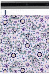 200 Bags 100 10×13 Purple Paisley, 100 10×13 Lets Go Shop Designer Poly Mailer