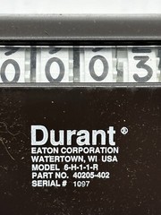 Eaton Durant 40205-402 6-H-1-1-R 6-Digit Mechanical Stroke Counter 40205402 ✅