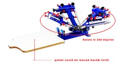 4 Color 1Station Screen Printing Kit Press Printer ink Squeegee Screens DIY Tool
