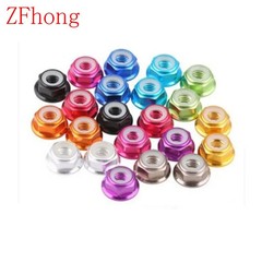 2-10PCS Aluminum Flange Nylon Lock Nuts M2-M8 for RC Model Parts Colorful