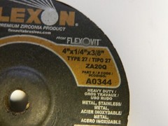 Flexon 4″ Wheel Diam 1/4″ WT 3/8″ AH Type 27 Depressed Center Wheel Qty 10