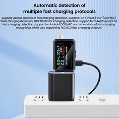 High Quality USB C Power Meter with LCD Display for Fast Charging Detection