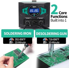 Soldering Iron Desoldering Station Kit with Upgraded Desolder Tool, 110W EVO Sol