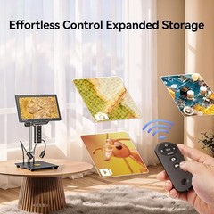 Elikliv 3K Autofocus Digital Microscope 10.1″ IPS HDMI for Soldering Coins 64GB