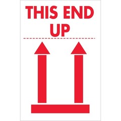 Tape Logic Aviditi Tape Logic 2″ x 3″,”This End Up” Red/White Warning Sticker…