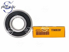 (2 PACK) TIMKEN 6203-2RS/C3 6203-2RS 17X40X12MM Double Rubber Seal Ball Bearings