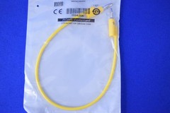 Pomona B-12-4 Banana Plug Patch Cord Stackable 12″ Long 15A 5000V Yellow (Qty.5)