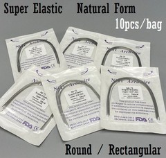 Dental Orthodontic Arch Wire Super Elastic Niti Round Rectangular Natural Form