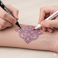 Element Tattoo Pen Marker for Skin – Body & Face Surgical Stencil Temporary