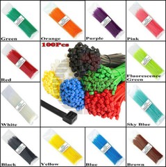 100-1000PCS 2.5mm 100 150 200 mm Self-locking Plastic Nylon Cable Ties Wire Zip.