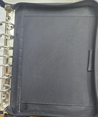 DayTimer Planner Organizer, Black Leather, 7 Ring Binder 8 x 10.5 in. Very Nice