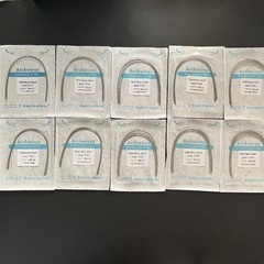 Dental Orthodontic Stainless Steel Round/Rectangular Arcos Arch Wires Natural